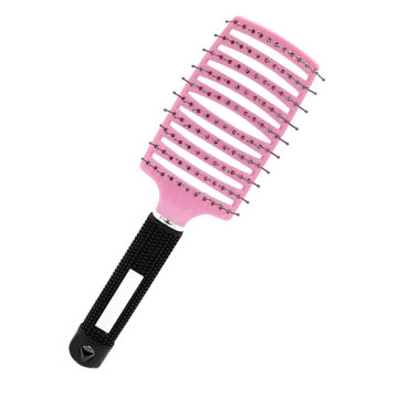 Curved Vent Detangle Hair Comb in Nylon Bristle